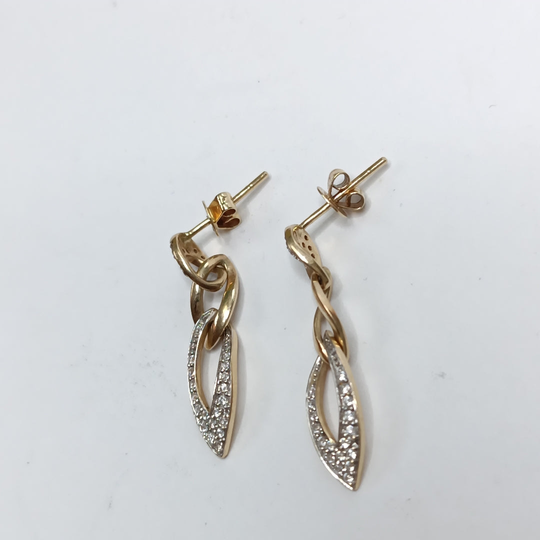 ARETES PAR ORO 14 K 2,80 GRMS (SEMINUEVO)