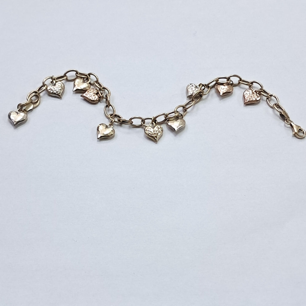 PULSERA ORO COMBINADO 10 K 6.4 GRMS (SEMINUEVO)