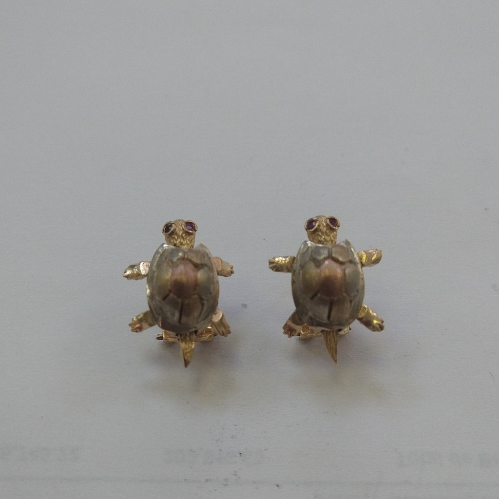 ARETES PAR ORO COMBINADO 10 K 5.9 GRMS (SEMINUEVO)