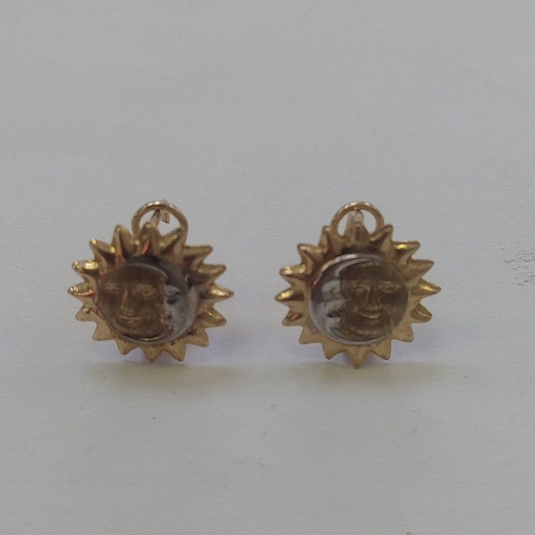 ARETES PAR ORO COMBINADO 10 K 1.9 GRMS (SEMINUEVO)