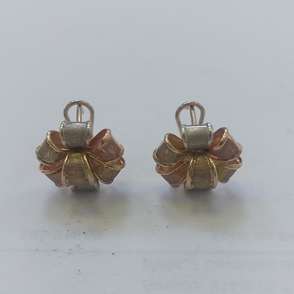 ARETES PAR ORO COMBINADO 10 K 3 GRMS (SEMINUEVO)