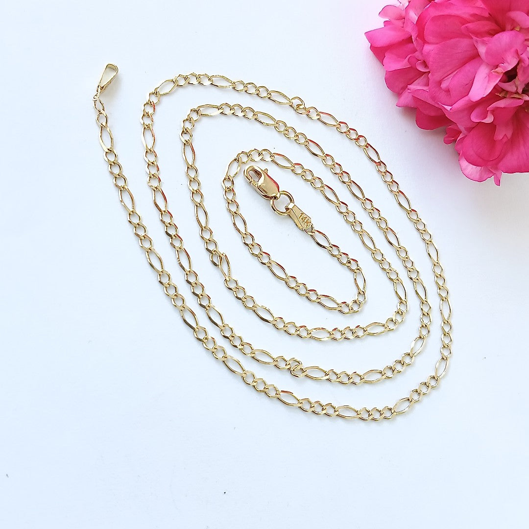 CADENA 3 X 1 3.81GR 55 CM 14K (NUEVO)