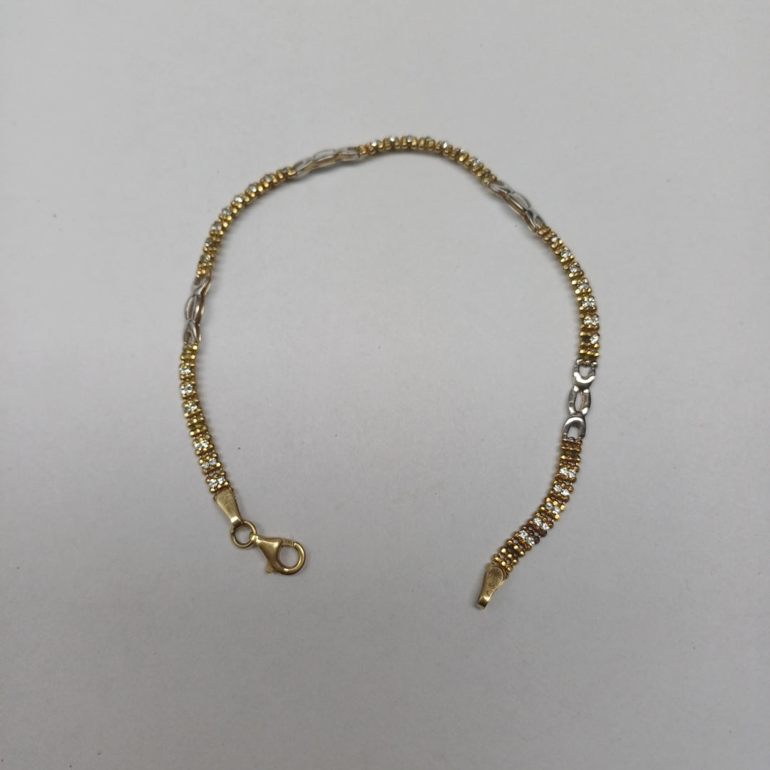 PULSERA ORO, ORO BLANCO 10 K 3.1 GRMS (SEMINUEVO)