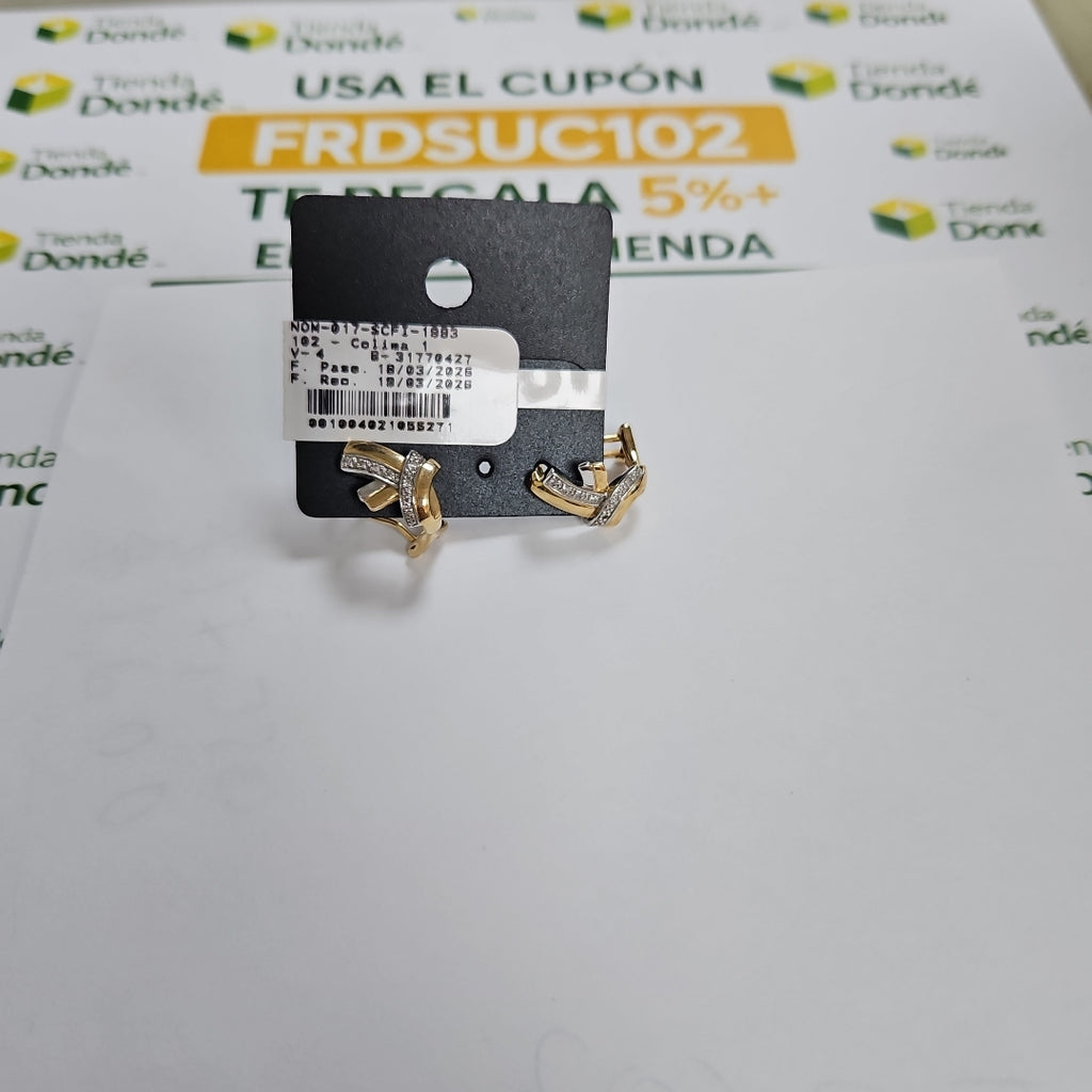ARETES PAR ORO 10 K 5.4 GRMS (SEMINUEVO)