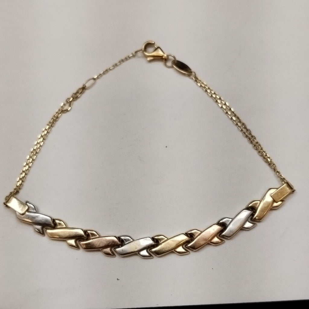 PULSERA ORO, ORO COMBINADO 14 K 2.9 GRMS (SEMINUEVO)