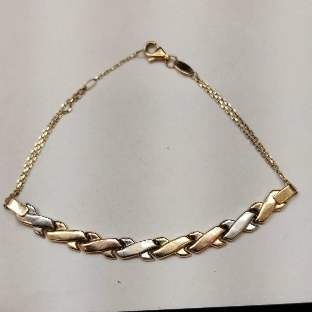 PULSERA ORO, ORO COMBINADO 14 K 2.9 GRMS (SEMINUEVO)