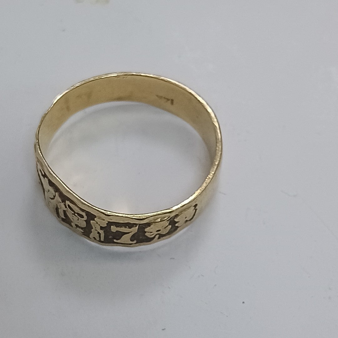 ARGOLLA DE LA SUERTE ORO 14 K 2,20 GRMS (SEMINUEVO)
