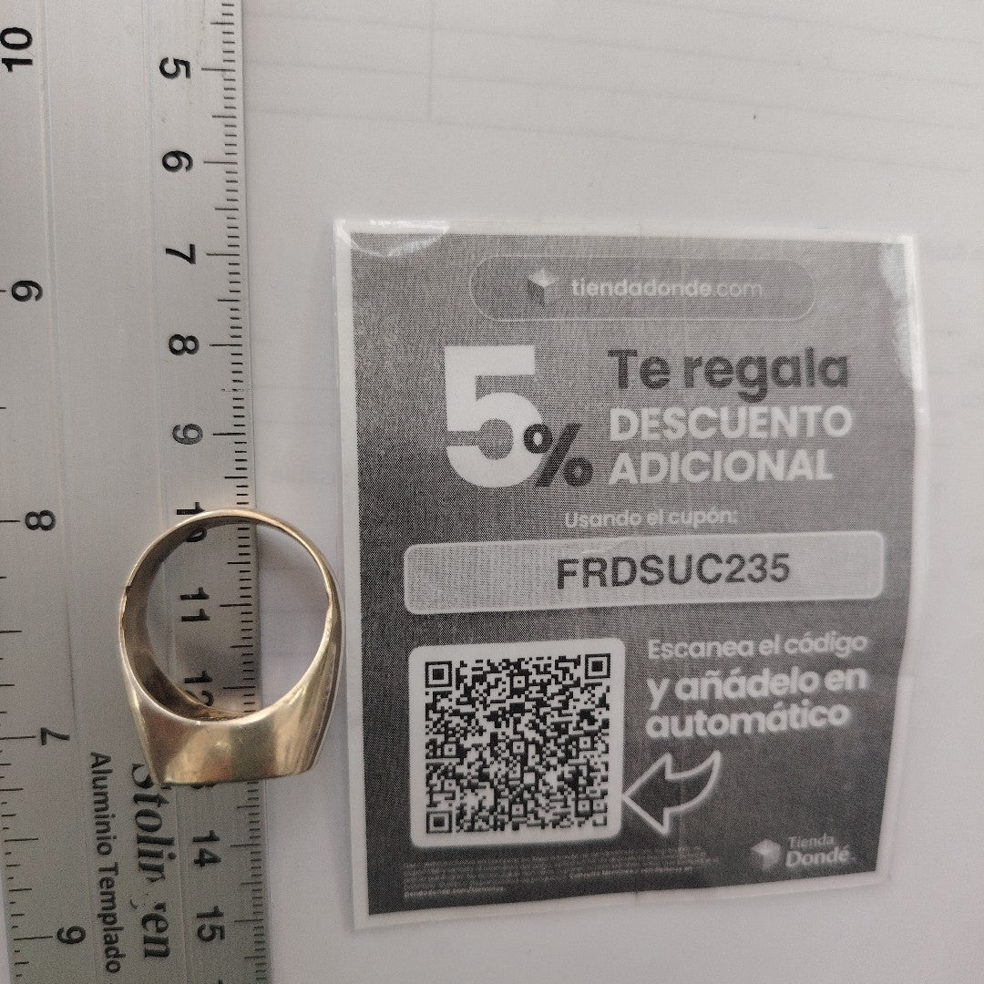 ANILLO CONMEMORATIVO ORO 8 K 16.3 GRMS (SEMINUEVO)