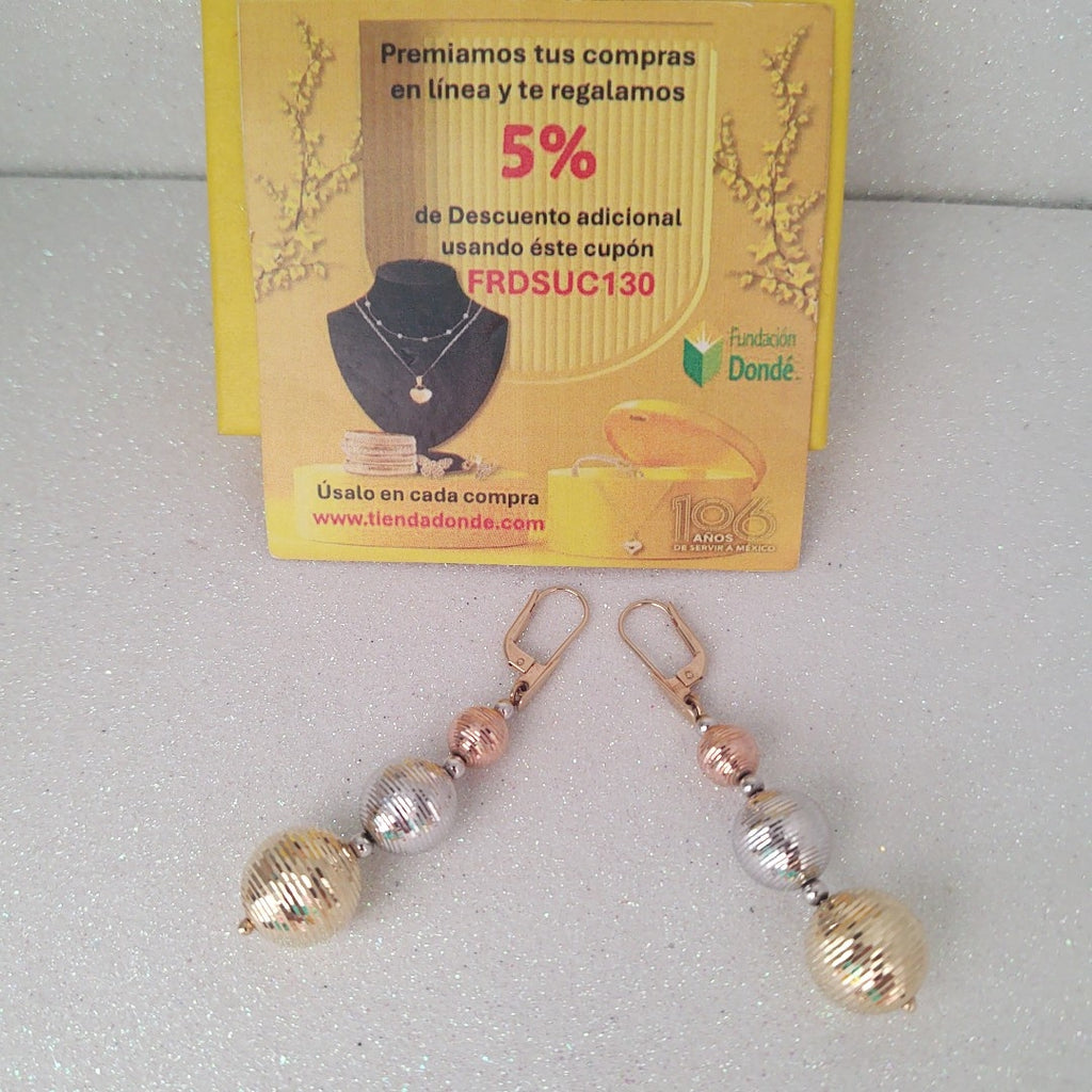 ARETES PAR ORO 14 K 7.1 GRMS (SEMINUEVO)