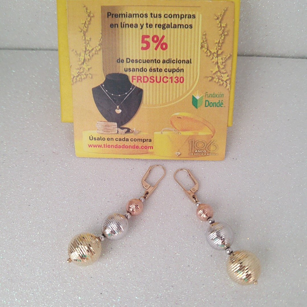 ARETES PAR ORO 14 K 7.1 GRMS (SEMINUEVO)