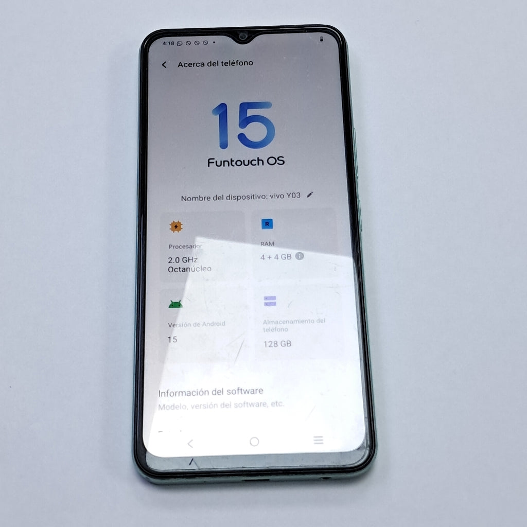 CELULAR VIVO Y03 V2332 (2024) 128 GB 4 GB RAM (SEMINUEVO)