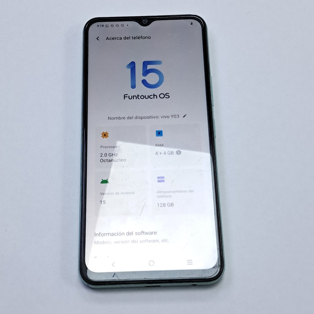 CELULAR VIVO Y03 V2332 (2024) 128 GB 4 GB RAM (SEMINUEVO)