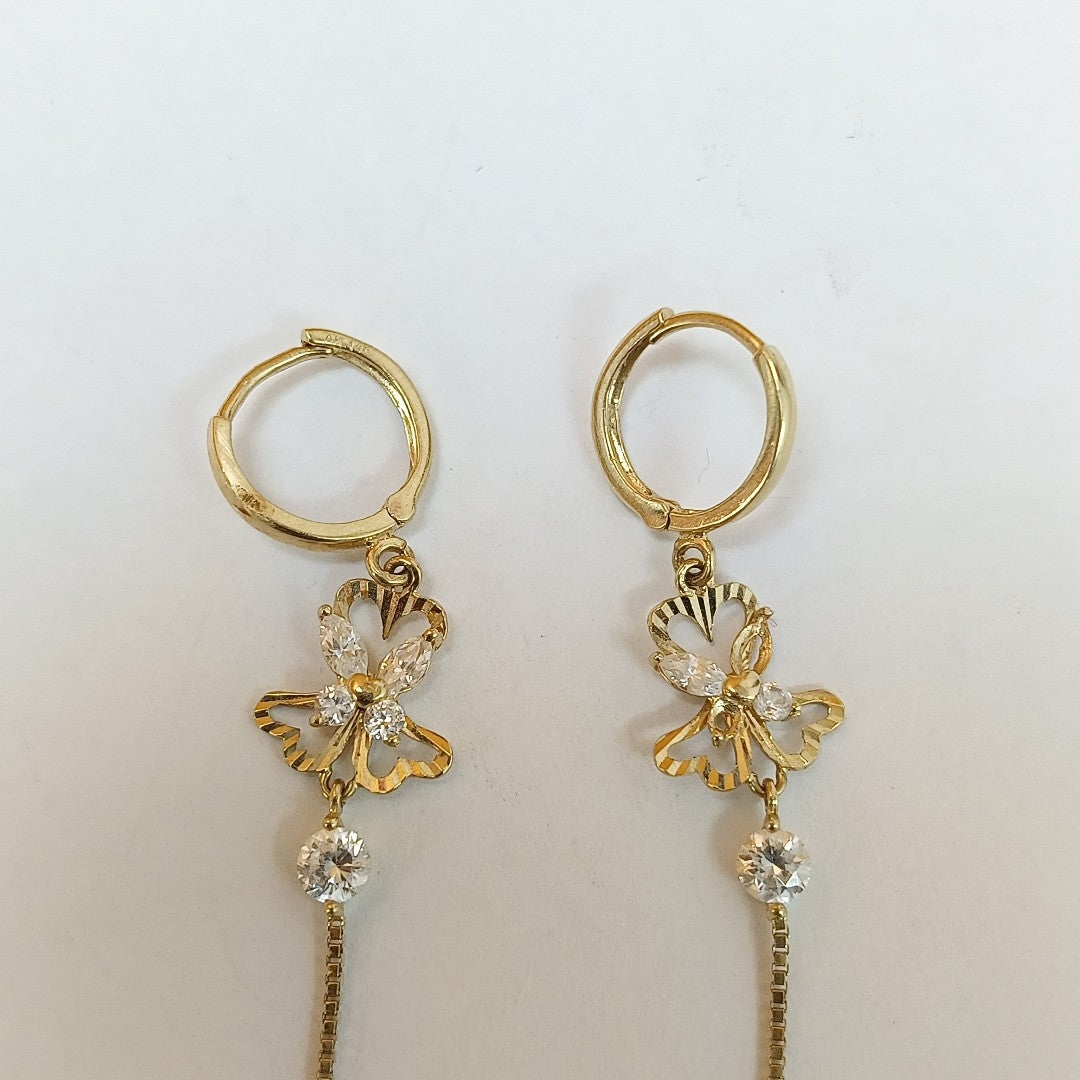 ARRACADAS PAR ORO 14 K 2,60 GRMS (SEMINUEVO)