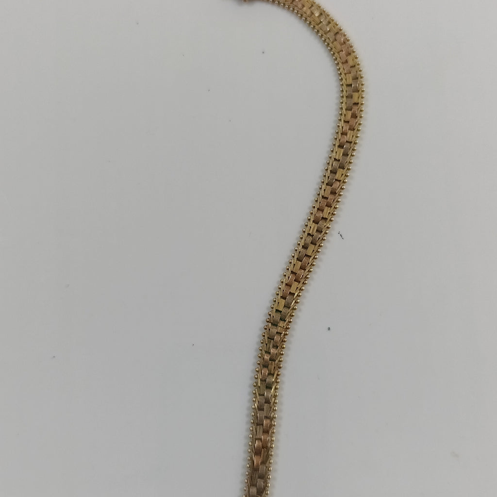 PULSERA ORO COMBINADO 10 K 11.6 GRMS (SEMINUEVO)