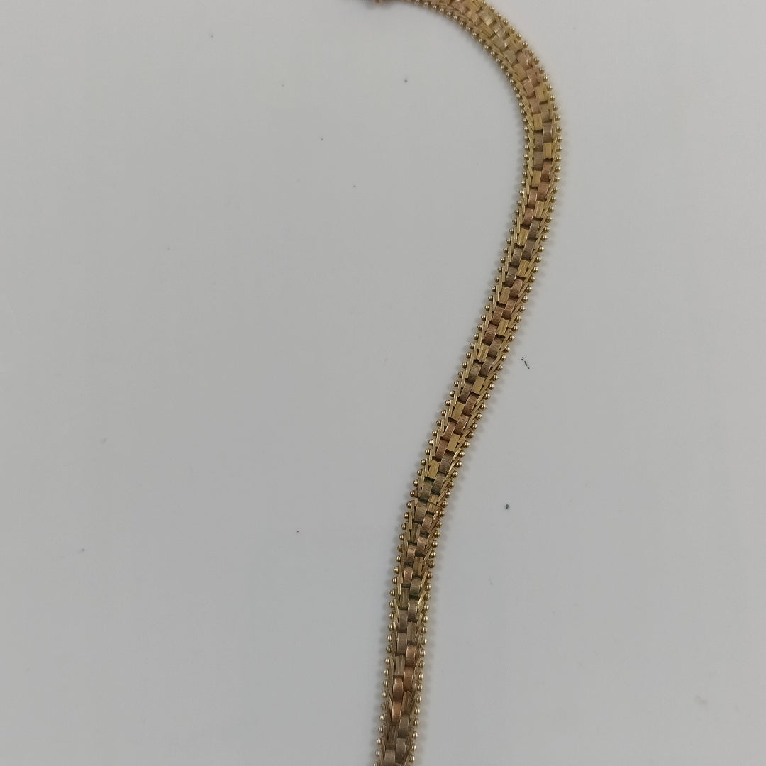 PULSERA ORO COMBINADO 10 K 11.6 GRMS (SEMINUEVO)