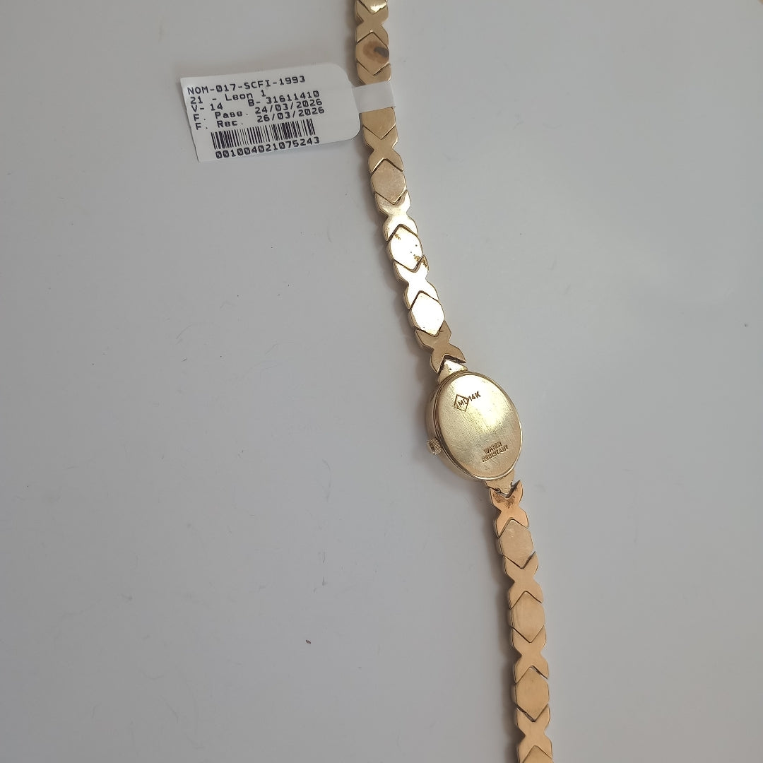 RELOJ CAJA Y PULSO ORO ORO 14 K 20.5 GRMS (SEMINUEVO)