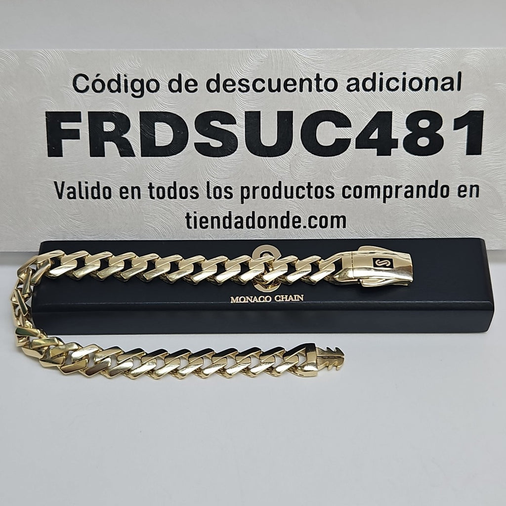 PULSERA MONACO ORO 10K 7.8 (NUEVO)