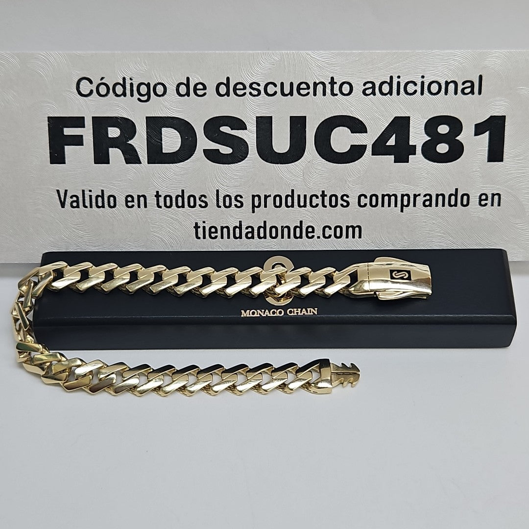 PULSERA MONACO ORO 10K 7.8 (NUEVO)
