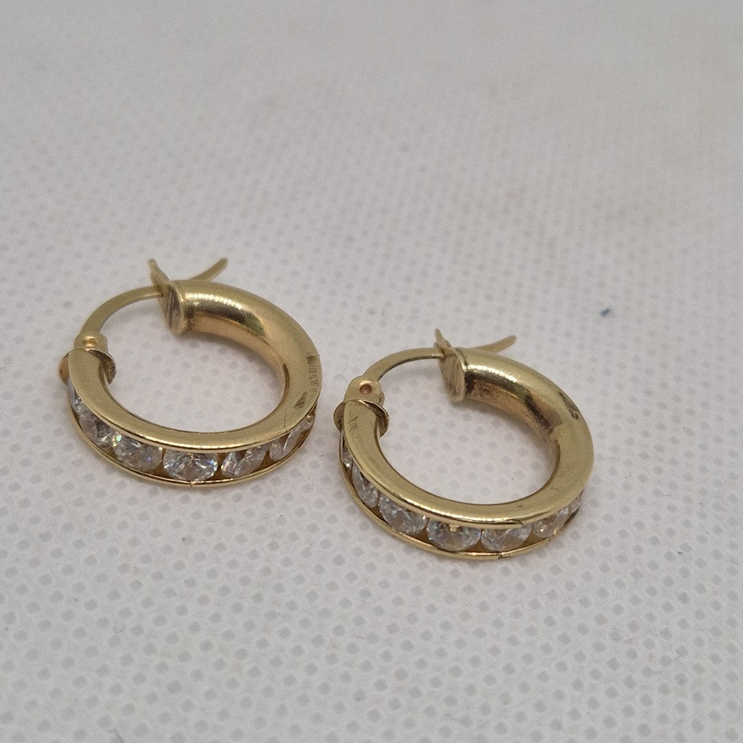 ARRACADAS PAR ORO 14 K 2.6 GRMS (SEMINUEVO)