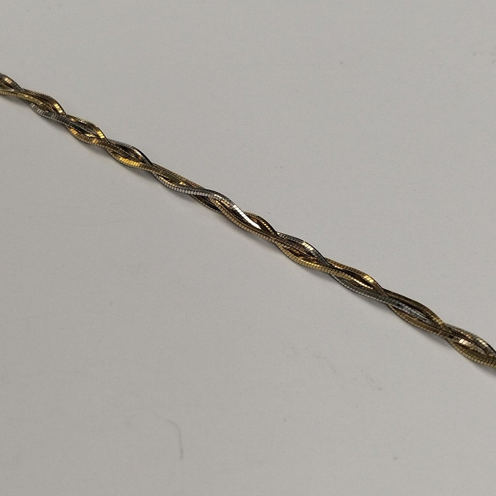 PULSERA ORO COMBINADO 14 K 3.5 GRMS (SEMINUEVO)