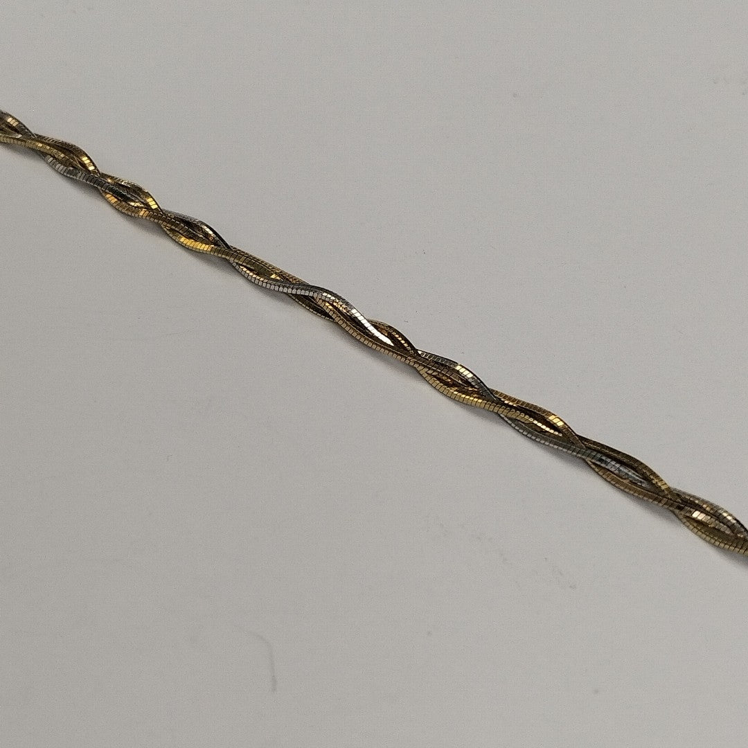 PULSERA ORO COMBINADO 14 K 3.5 GRMS (SEMINUEVO)