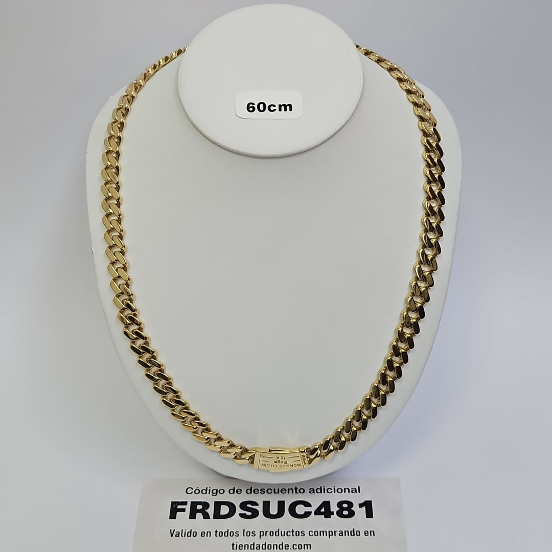 CADENA MONACO ORO 10K 38 (NUEVO)