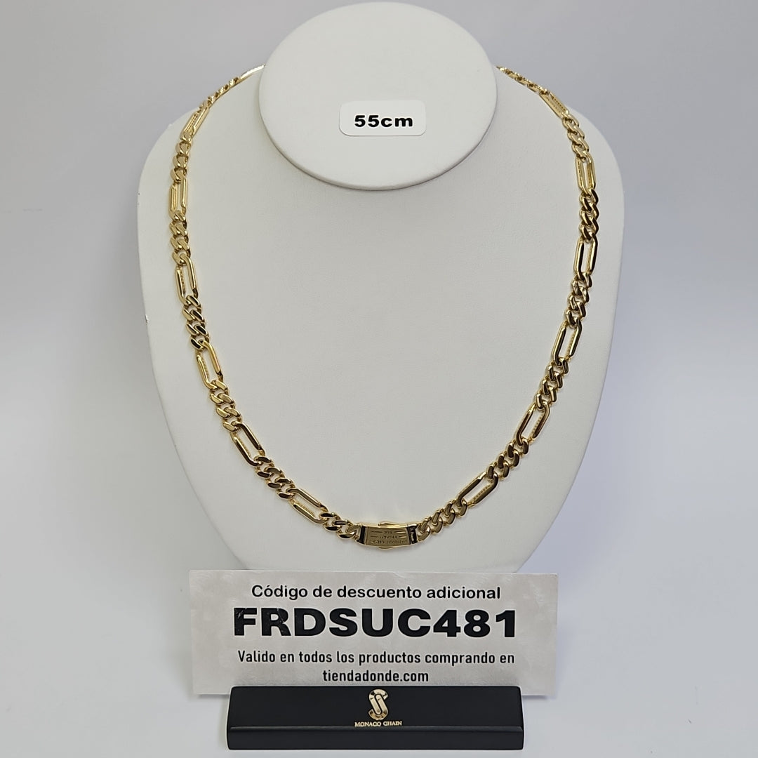 CADENA MONACO ORO 14K 23 (NUEVO)