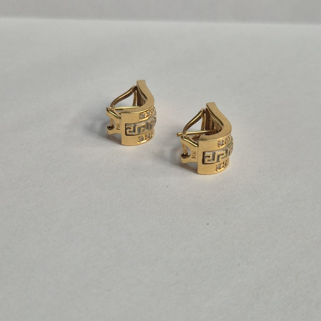 ARETES PAR ORO 10 K 9,20 GRMS (SEMINUEVO)