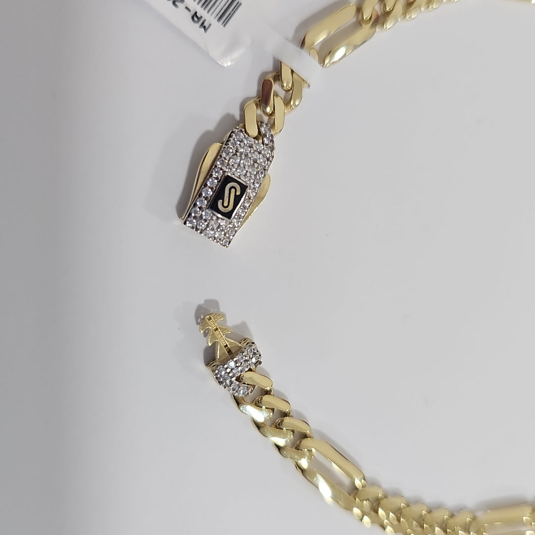 PULSERA CABALLERO MONACO ORO 14K 5.8 (NUEVO)