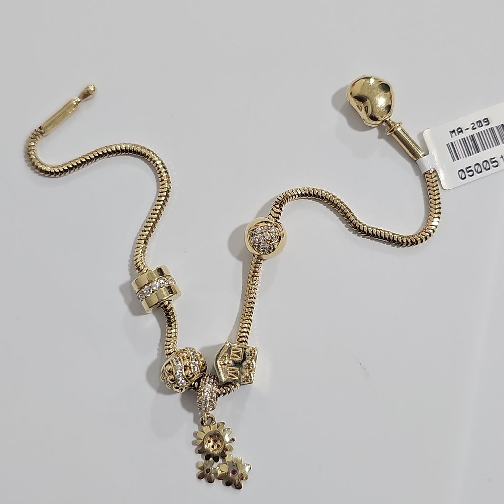 PULSERA CHARM ORO 14K 8.5 (NUEVO)