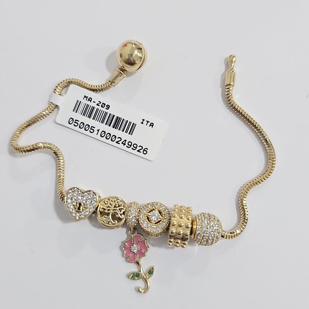 PULSERA CHARM ORO 14K 13 (NUEVO)