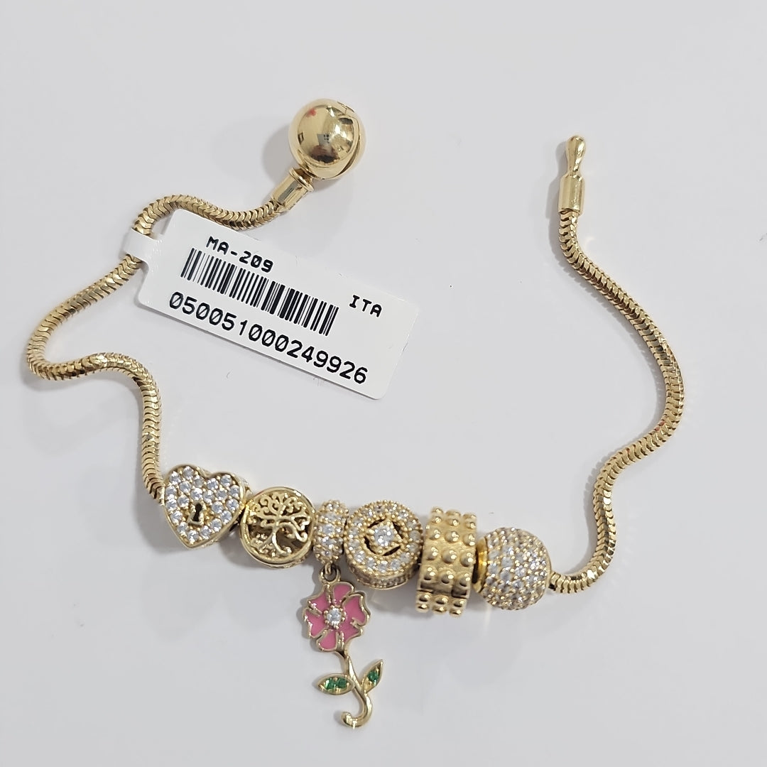 PULSERA CHARM ORO 14K 13 (NUEVO)