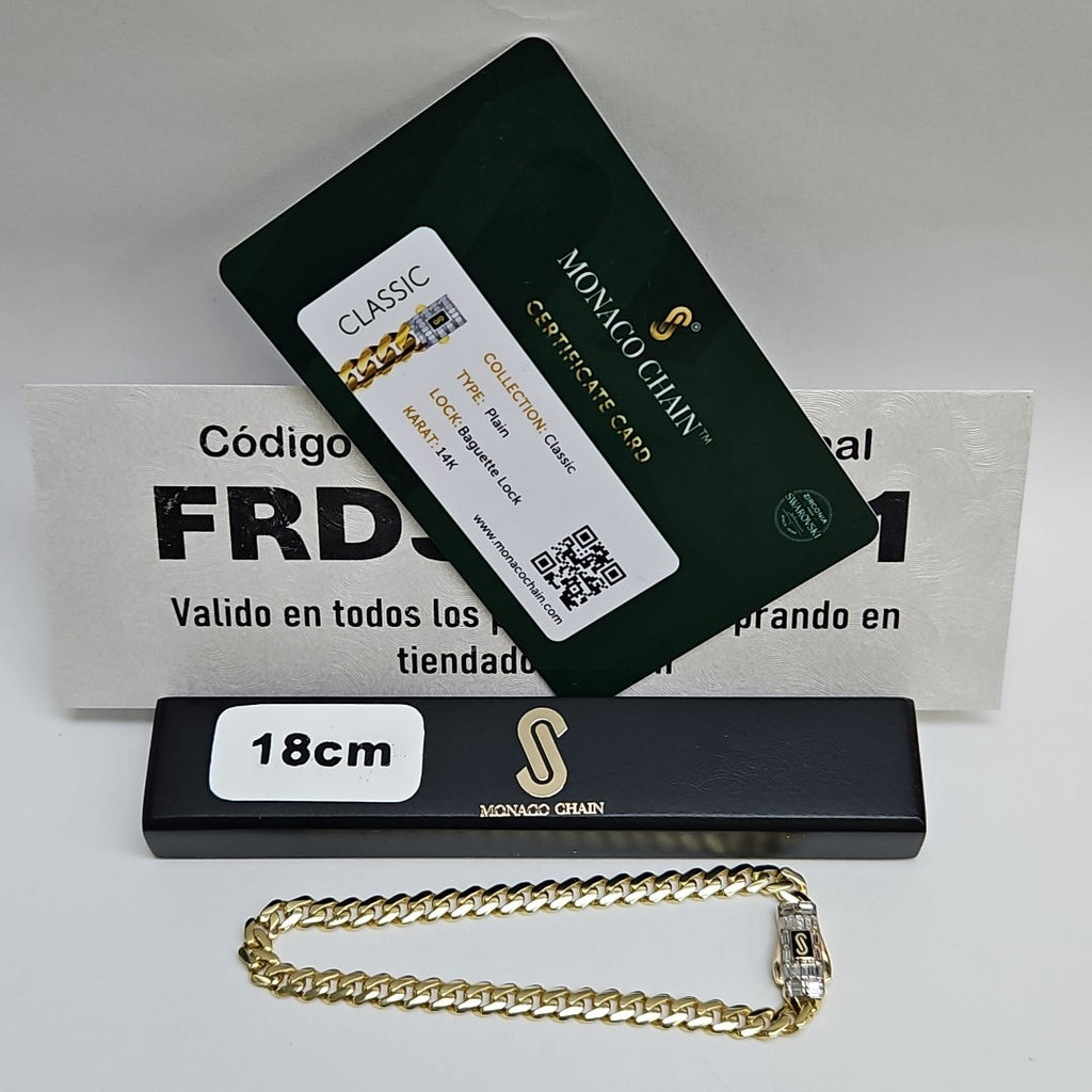 PULSERA MONACO ORO 14K 5.5 (NUEVO)