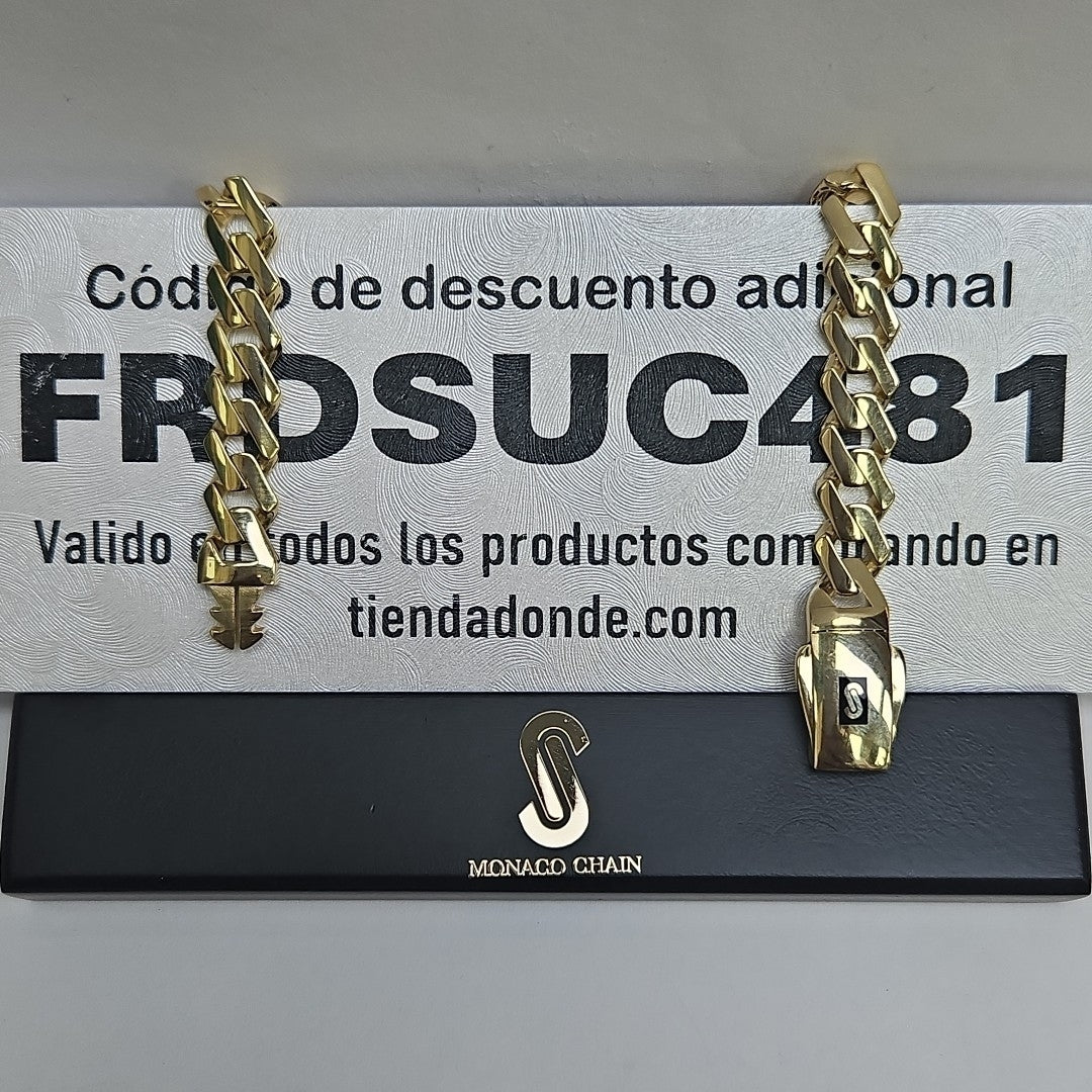 PULSERA CABALLERO MONACO ORO 14K 10.7 (NUEVO)
