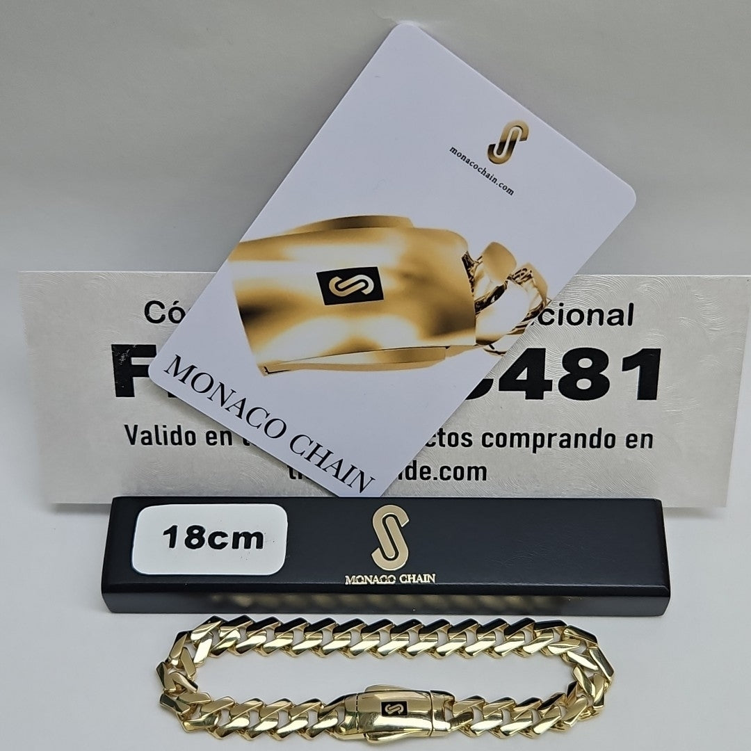 PULSERA MONACO ORO 14K 9.6 (NUEVO)