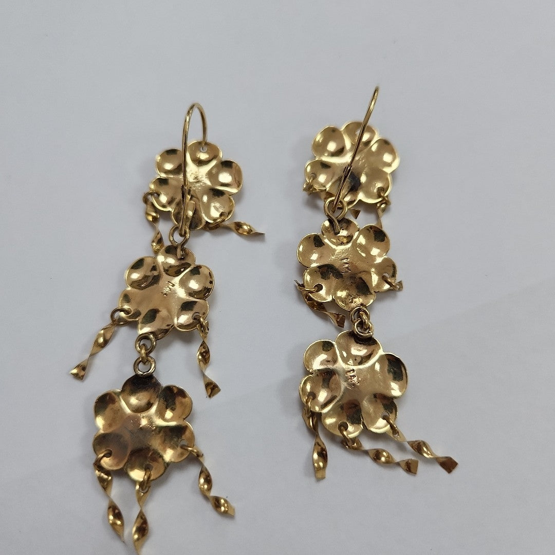 ARETES PAR ORO 14 K 9,70 GRMS (SEMINUEVO)