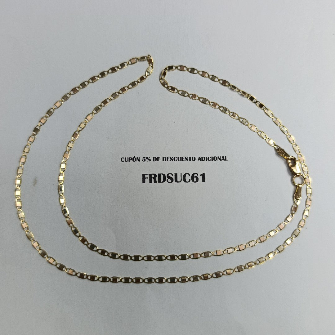 CADENA ESPECIAL MARINERA ESPEJO 3.71G 55 CM (NUEVO)