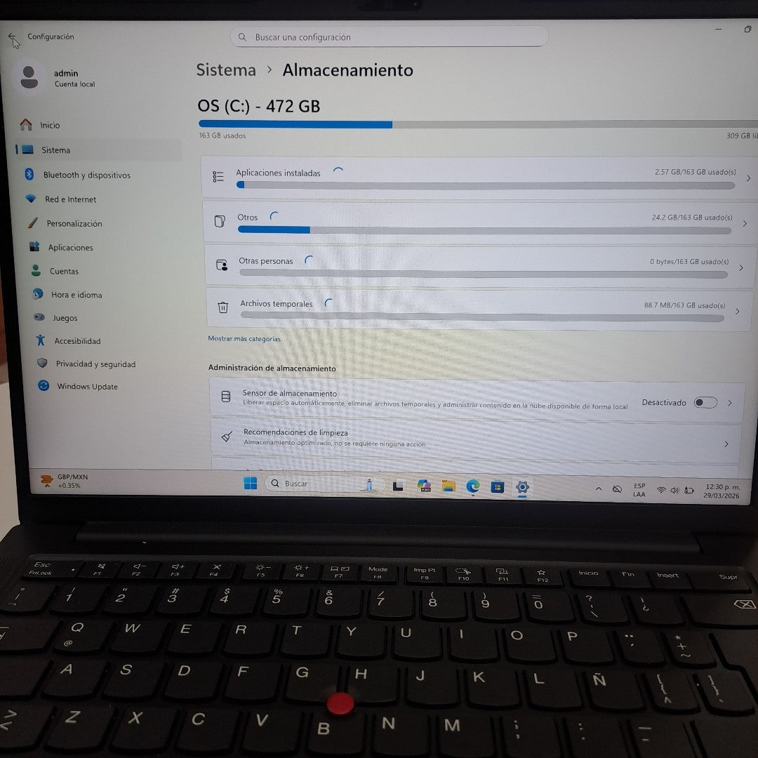 LAPTOP LENOVO THINKPAD E14 GEN 7 (2025) 512 GB SSD 32 GB RAM (SEMINUEVO)