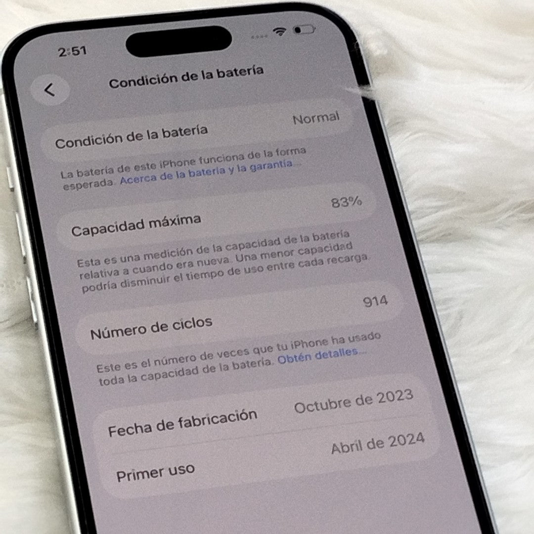 CELULAR APPLE IPHONE 15 A3092 (2023) 128 GB 6 GB RAM (SEMINUEVO)