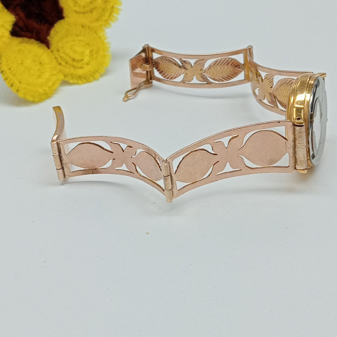 RELOJ CAJA ACERO PULSO ORO ORO 8 K 19,60 GRMS (SEMINUEVO)