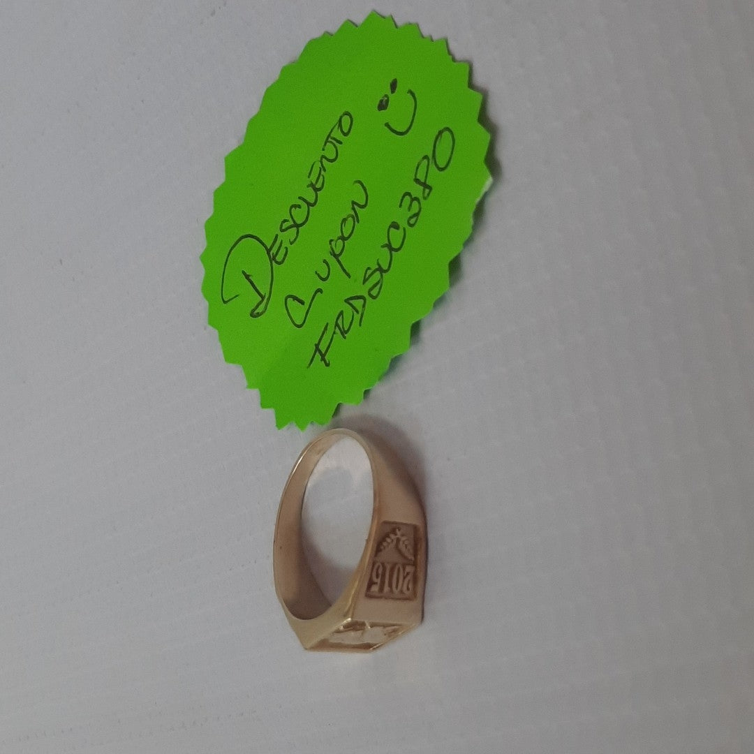 ANILLO, ANILLO CONMEMORATIVO ORO 10 K 7.3 GRMS (SEMINUEVO)