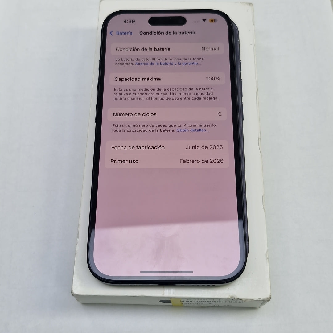 CELULAR APPLE IPHONE 16 A3287 (2024) 128 GB 8 GB RAM (SEMINUEVO)