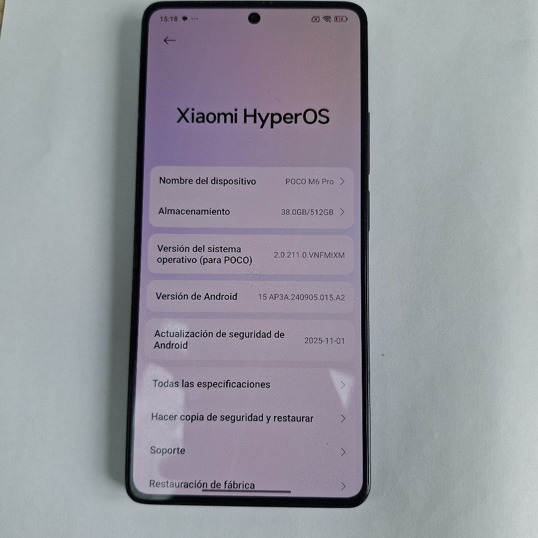 CELULAR XIAOMI POCO M6 PRO 2312FPCA6G (2024) 512 GB 12 GB RAM (SEMINUEVO)