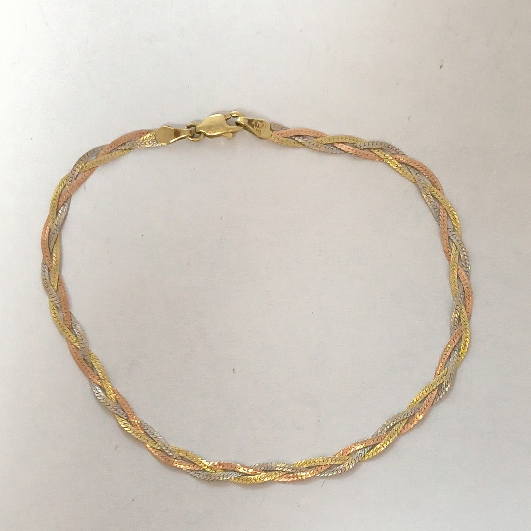 PULSERA ORO COMBINADO 10 K 1,80 GRMS (SEMINUEVO)