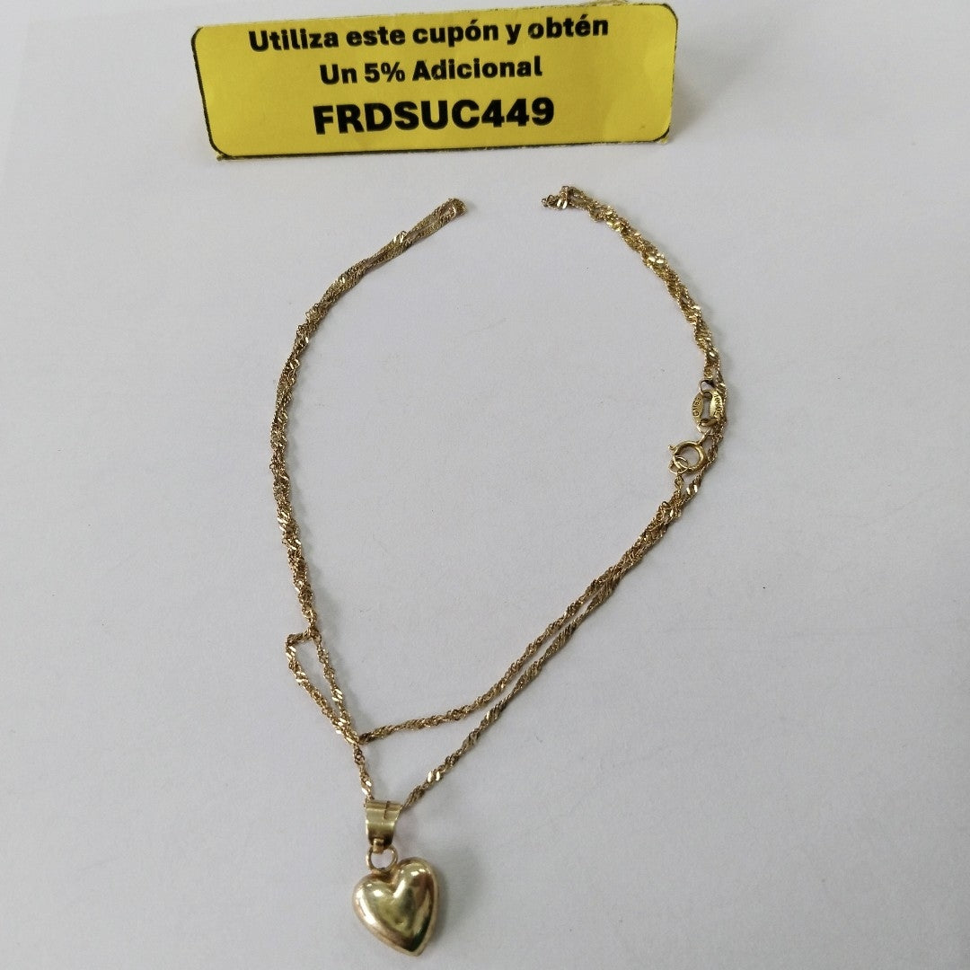DIJE, GARGANTILLA ORO 10 K 1.6 GRMS (SEMINUEVO)