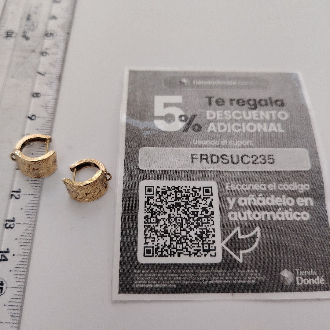 ARETES PAR ORO 18 K 2,90 GRMS (SEMINUEVO)