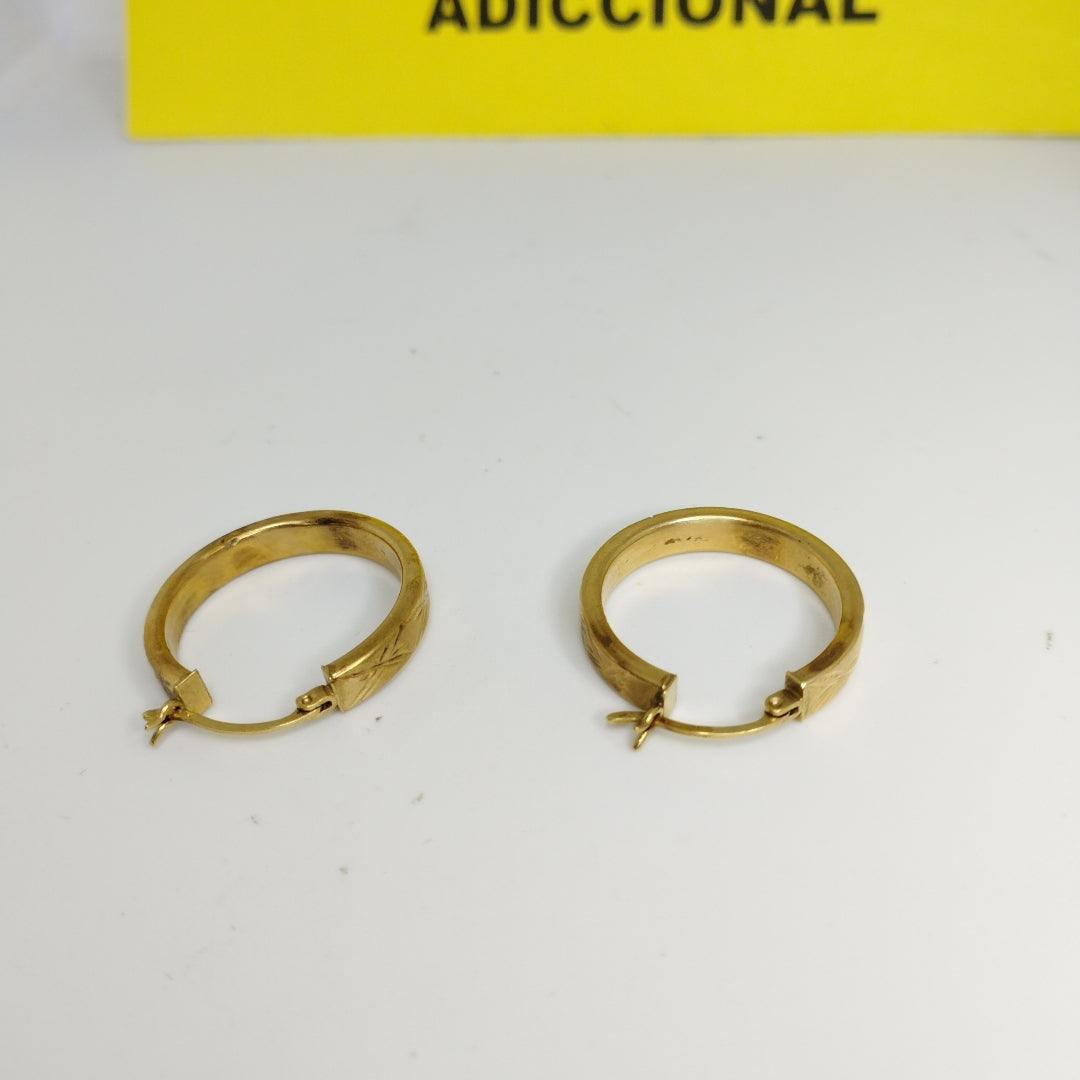 ARRACADAS PAR ORO 14 K 3 GRMS (SEMINUEVO)