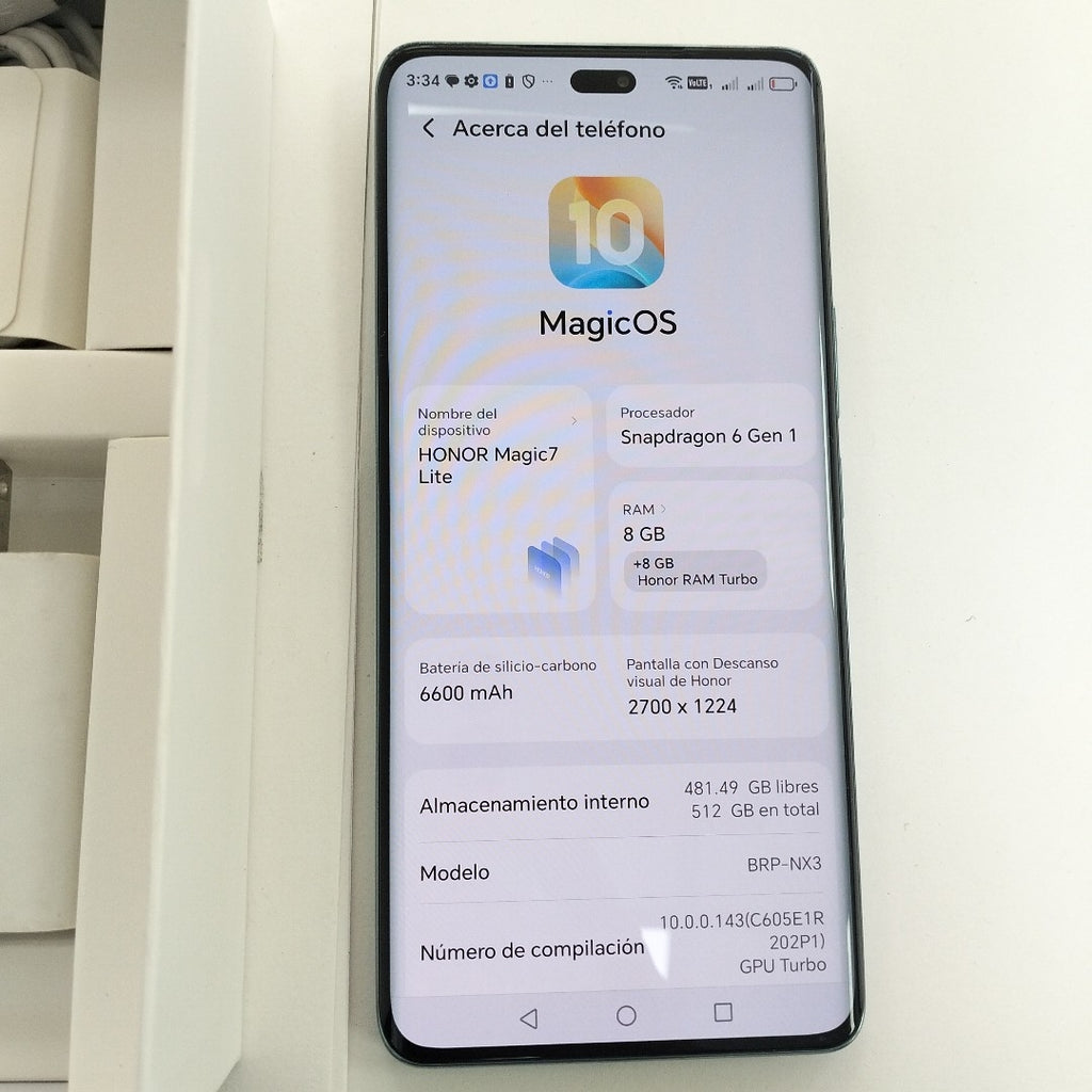 CELULAR HONOR MAGIC 7 LITE BRP-NX3 (2025) 512 GB 8 GB RAM
