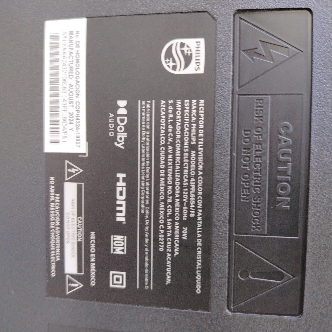 PANTALLA PHILIPS 43PFL6654/F8 (2024) 43" LED FHD (SEMINUEVO)
