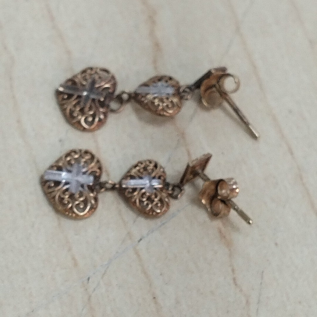 ARETES PAR ORO, RODIADO 10 K 1 GRMS (SEMINUEVO)